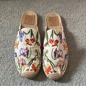 Tory Burch Floral Espadrille Mules